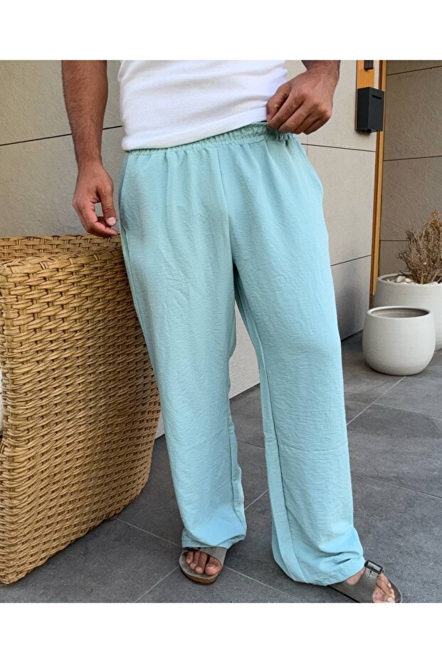 Linen Look Ayrobin Draped Bottom Sweatpants