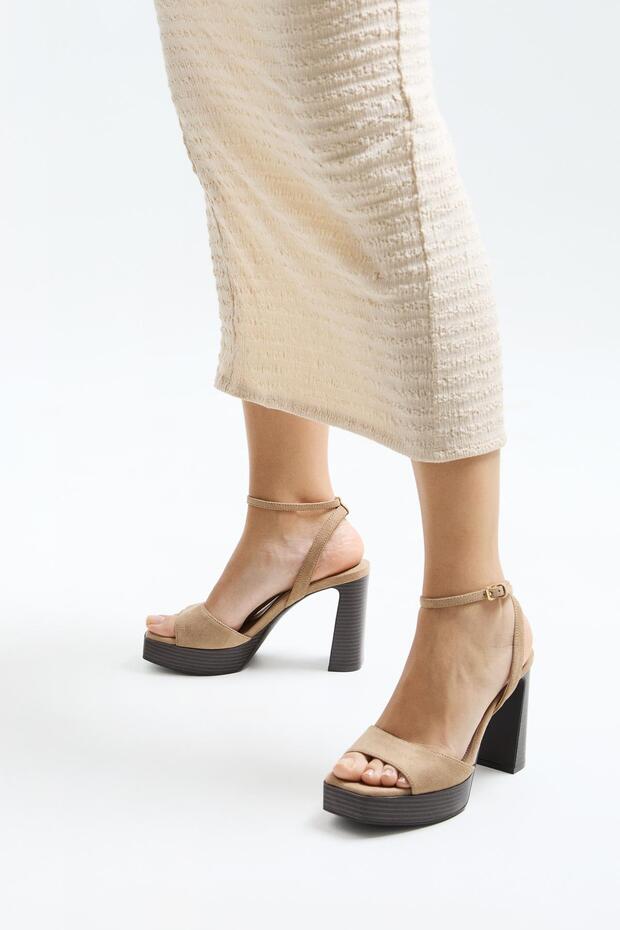 Platform topuklu sandalet - 6