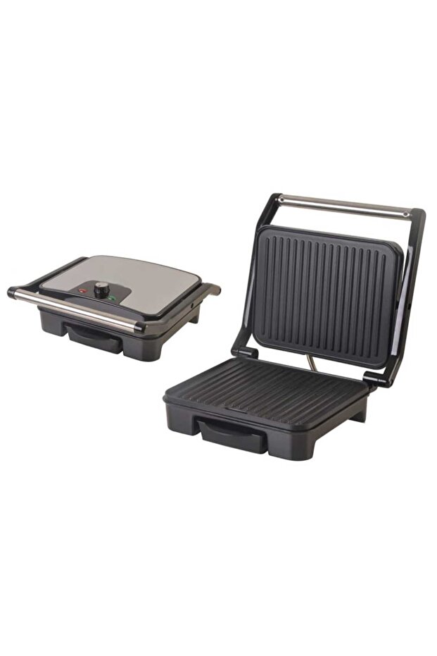 4 Slice Sandwich Maker Grill – Non-Stick Panini Press with Indicator Lights, Compact & Easy Clean