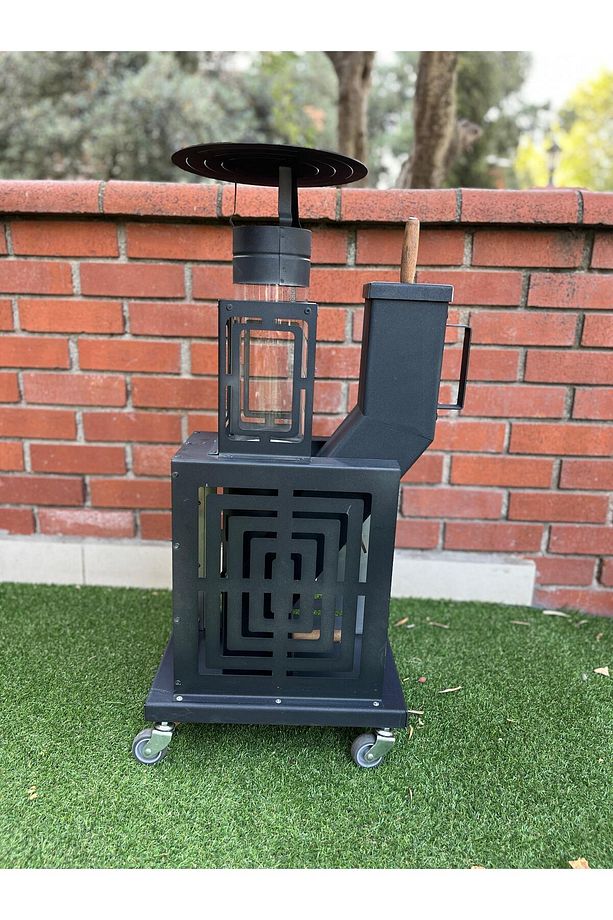 Mini Pelet Soba Izgaralı Kamp Tipi Pelet Sobası Kasalı Muhafazalı - 3