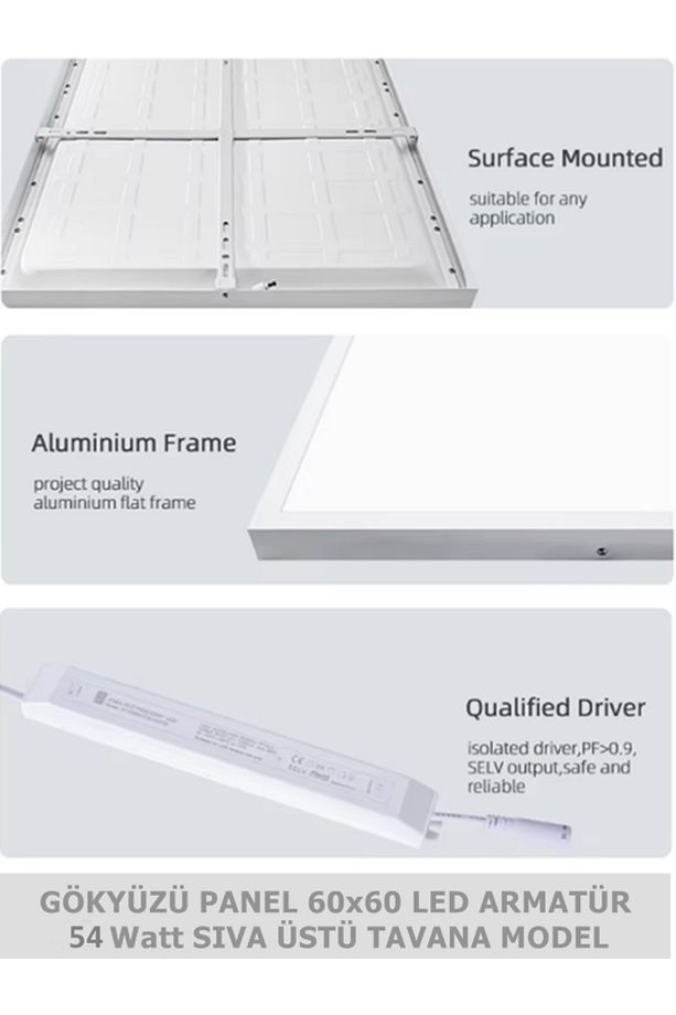 60x60 Ledli-trendyol Avize-bulutlu Çiçekler Tavan Avize-54watt-tavana Yapışık Lamba-salon Avize - 6
