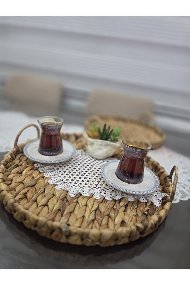 Yuvarlak Hasır Tepsi 2'li - 1