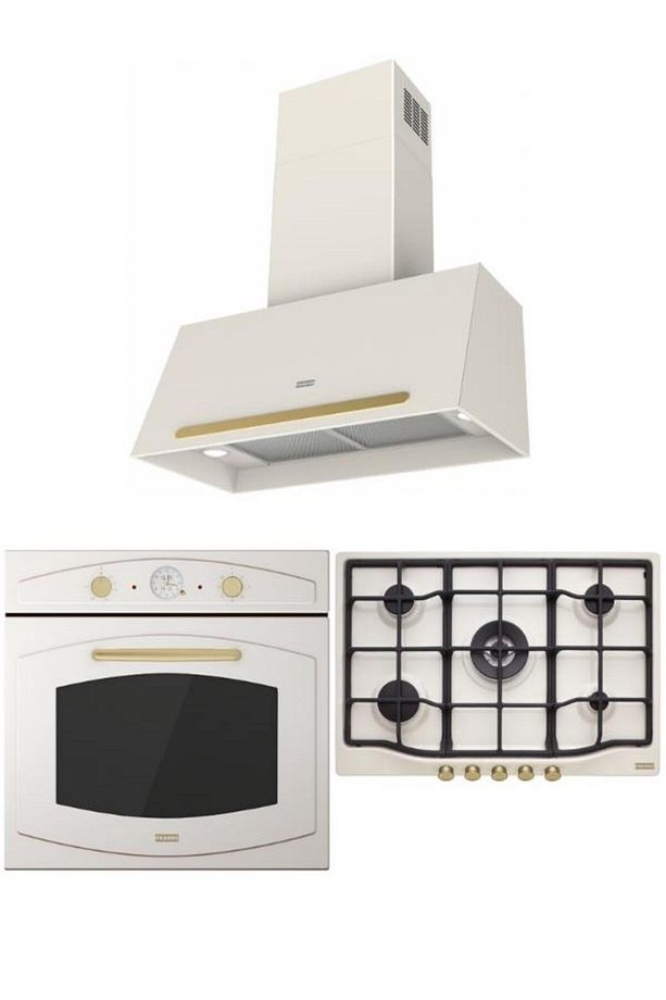 Classic Line Krem Rustik Ankastre Set (fch 755 4g Tc Pw C Ocak/fco 86 H Fırın/fco 70 Pw G Dav - 1
