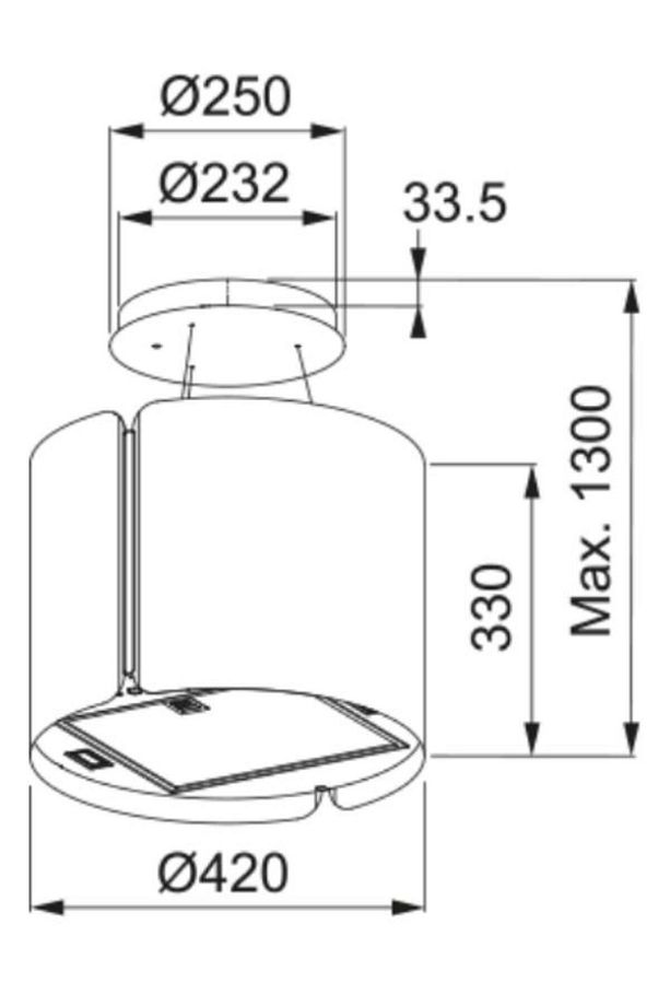 Fsms F42 Ss/bk Matt Titanium Davlumbaz - 3
