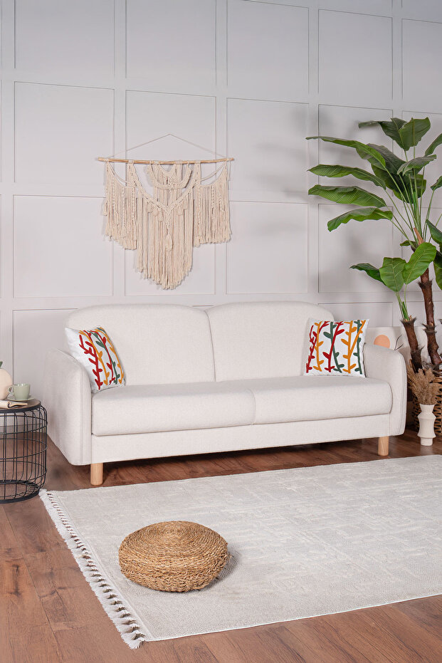 Kilim Mobilya Bohem'S Koltuk Üç Kişilik Koltuk Krem