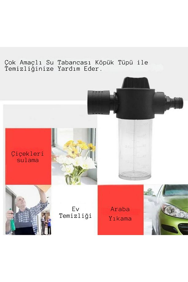 Depokon Araba Yıkama Tabancası Yüksek Basınçlı Araba Yıkama Bahçe Sulama Su Tabancası Ayarlanabilir - 8