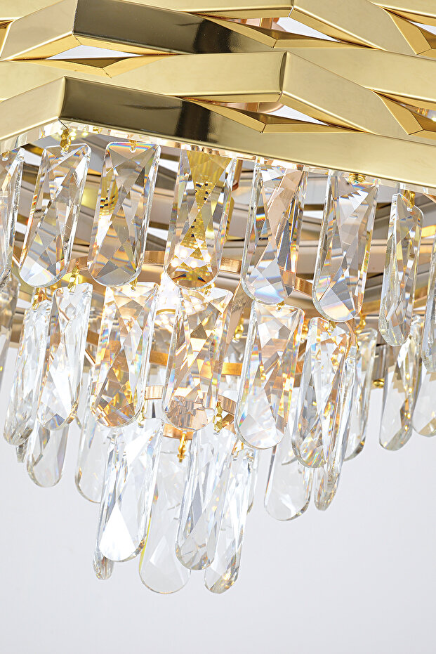 Corde 40'Lık Gold Kaplamalı Kristal Avize - 5