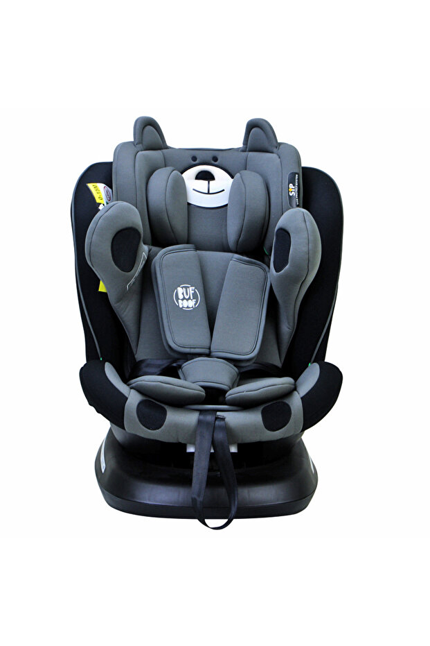 Scaun auto rotativ 360° TWT Plus iSize Buf Boof UrsBlack cu isofix, poziție de somn, Top Tether 40-150 cm - 6
