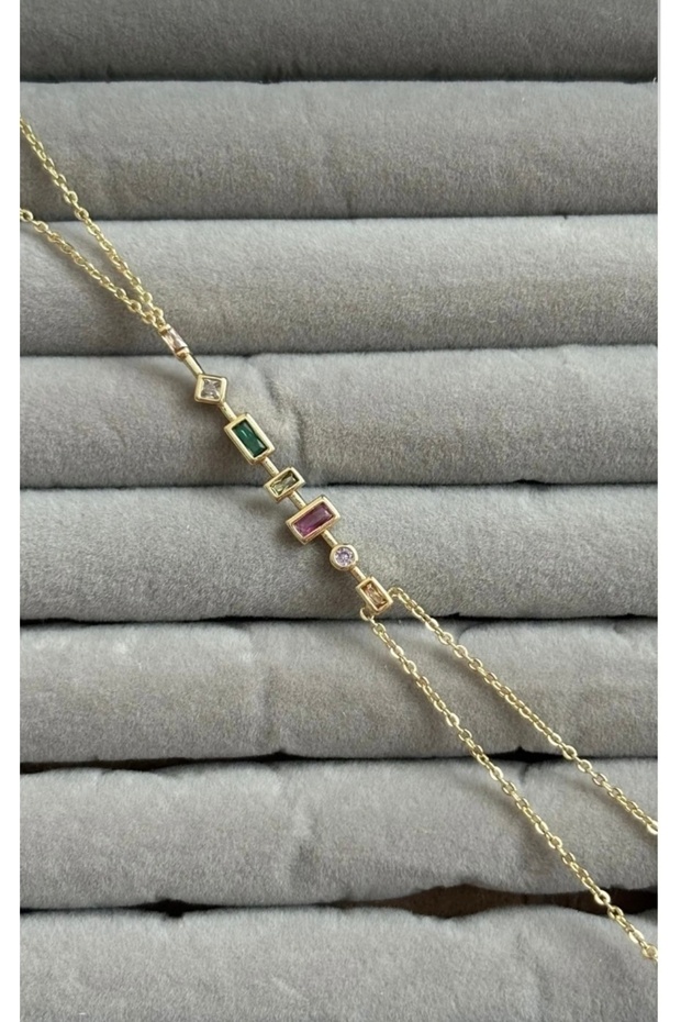 Steel Shahmeran Bracelet with Colored Stones