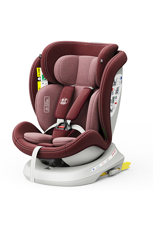 Scaun auto TWT Plus iSize Buf Boof Red isofix Rotativ 360 Pozitie Somn Top Tether 40-150 cm - 4
