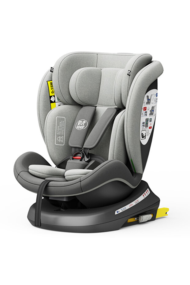 Scaun auto TWT Plus iSize Buf Boof DUoGrey cu isofix Rotativ 360 Pozitie Somn Top Tether 40-150 cm - 1