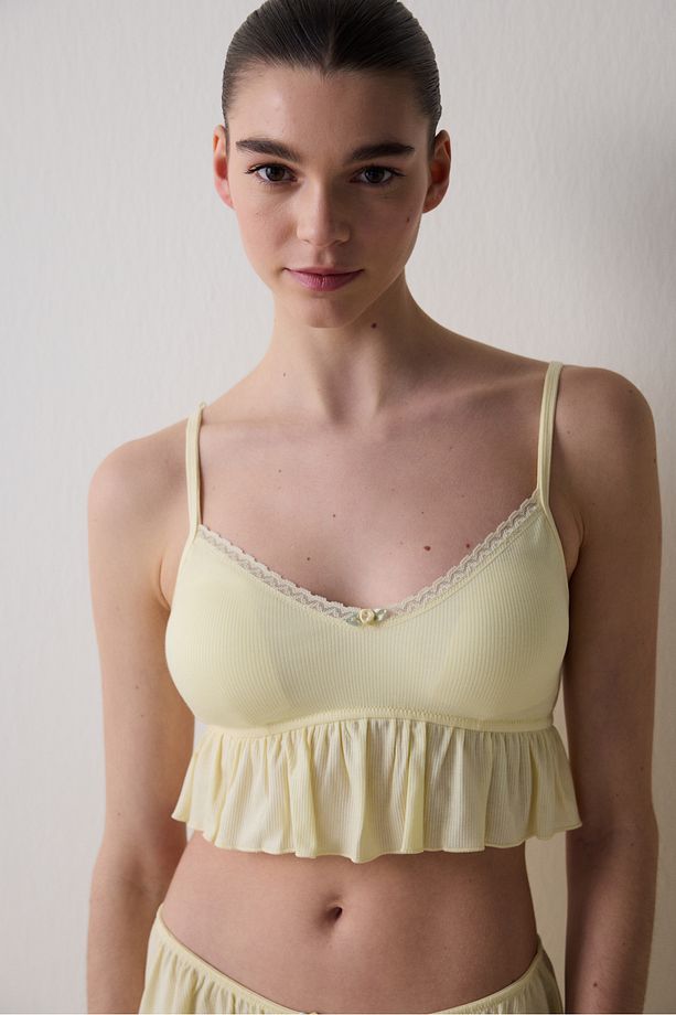Thin Strap Crop SarıAtlet - 1