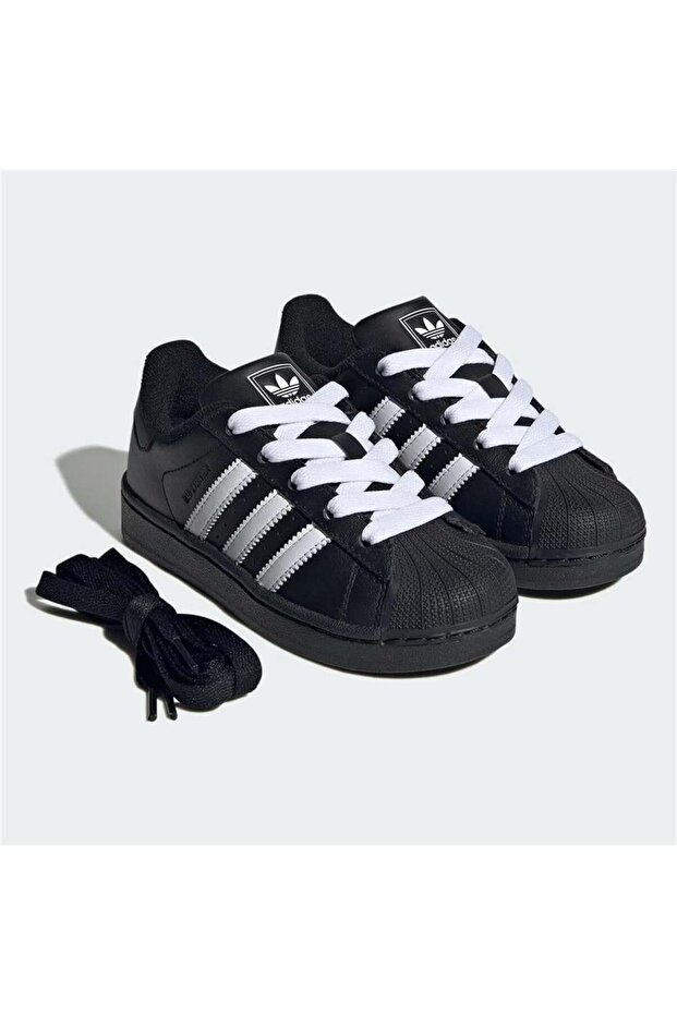 Superstar II C Siyah Çocuk Spor Ayakkabı JI0214 - 7