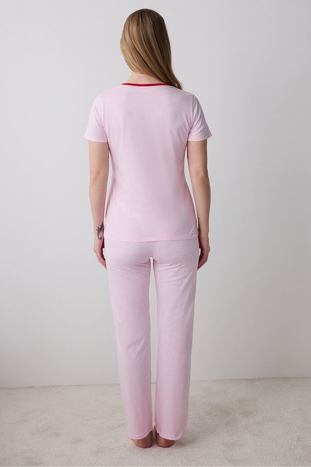 Rasberry Pantolon Açık Pembe Pijama Takımı - 4
