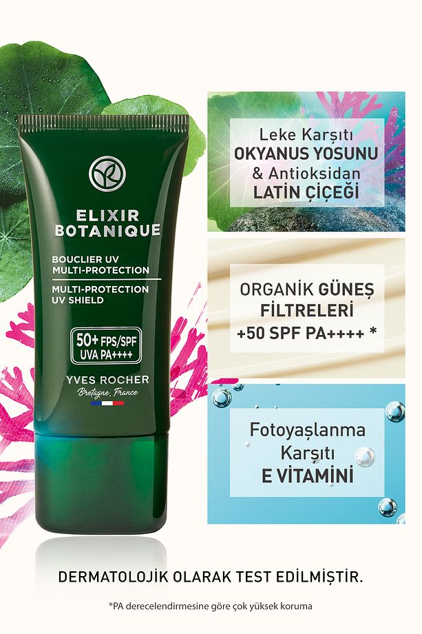 Bitkisel Antioksidan Elixir Botanique Leke Karşıtı 50SPF Yüz Güneş Kremi-E vitamini-30ml - 5