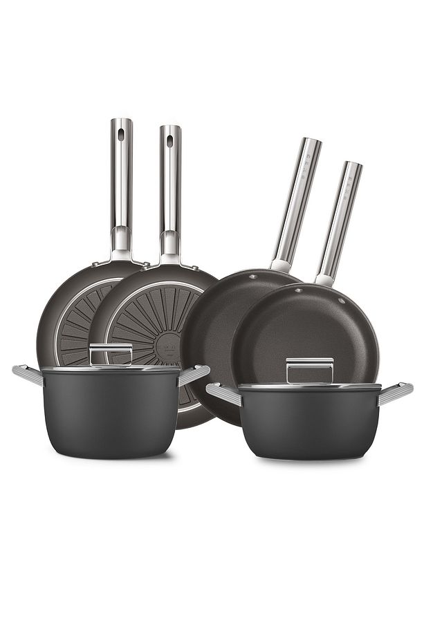 Cookware 50's Style Grande Siyah 6'lı Tencere&tava Seti Ckwgrnd - 1