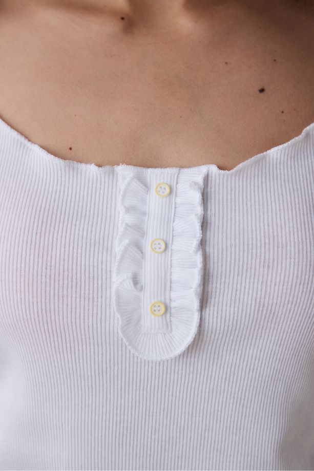 Josie Gingham Açık Sarı Şortlu Pijama Takımı - 4