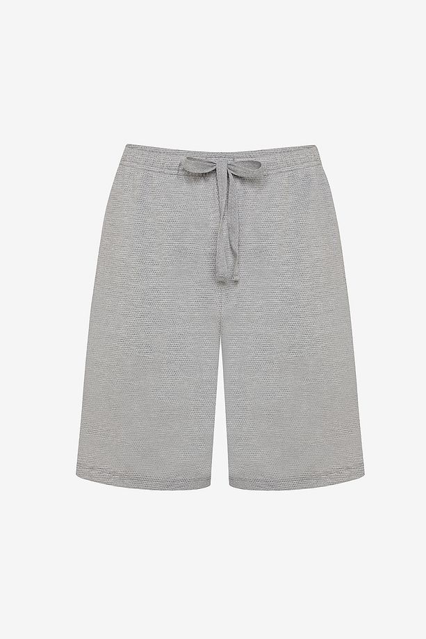 Basic Gray Şortlu Pijama Takımı - 3