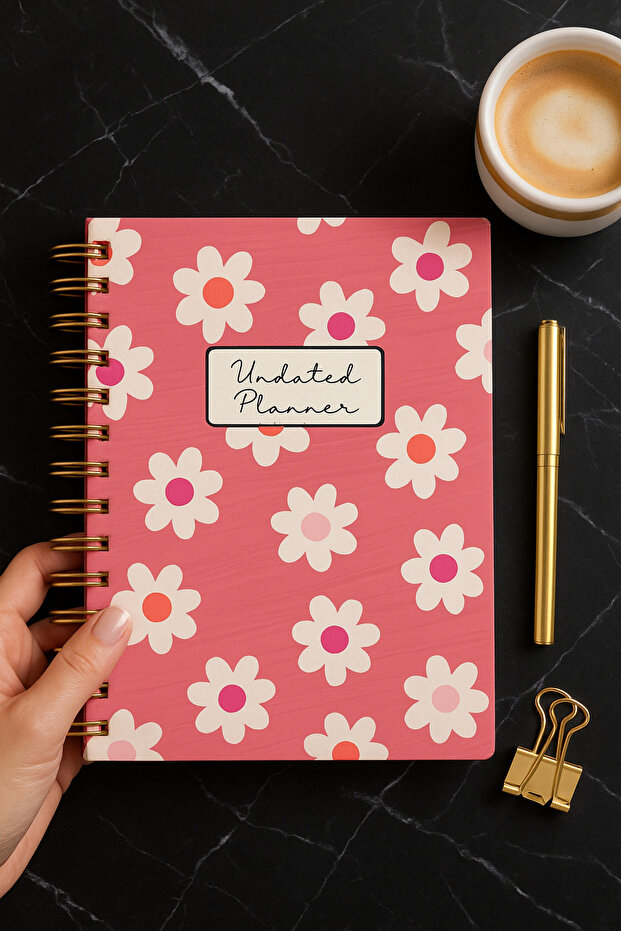 Hard Cover A5 Spiral Agenda (Unlimited Planner Agenda) Papatya