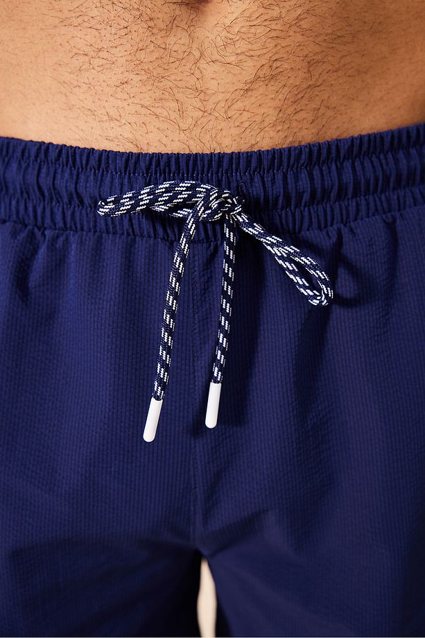 Navy Stripe Deniz Şortu - 4
