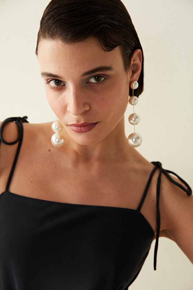 Modal Siyah Bodysuit - 3