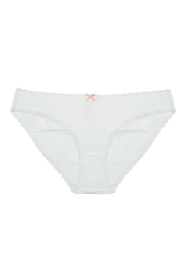 Daily Lace 3lü Pamuklu Bej Slip Külot - 2