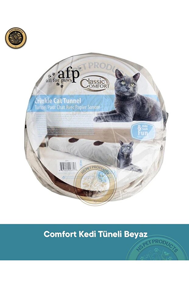 Classic Comfort Cat Tunnel White 25X25X150 cm