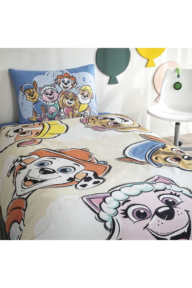 Taç Lisanslı Paw Patrol Cloud Tek Kişilik Pamuk Nevresim Takımı - 2