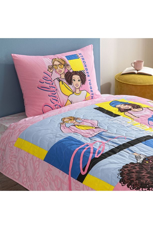 Taç Lisanslı BarbieBright Tek Kişilik Pamuk Complete Set - 2