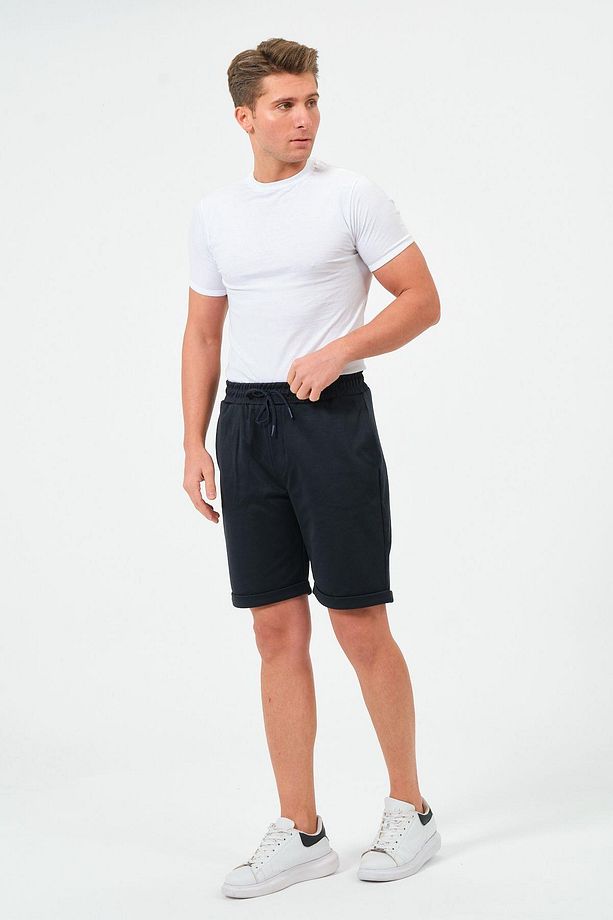 Erkek Düz Renk Regular Fit Bermuda Şort - 6