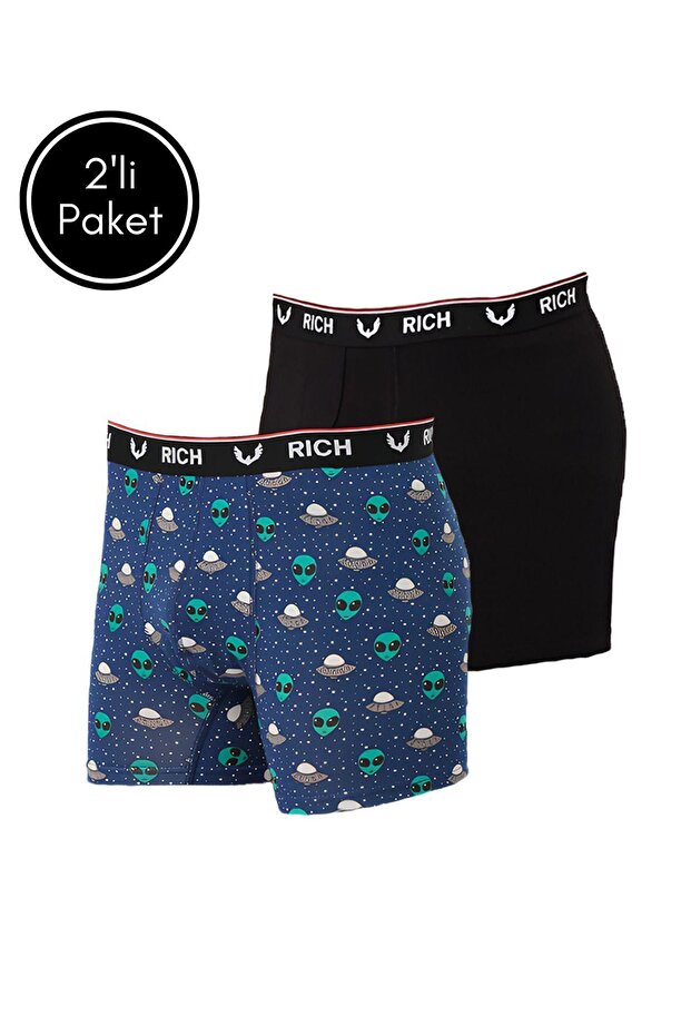 حزمة من 2 بوكسر من الليكرا للرجال - 1