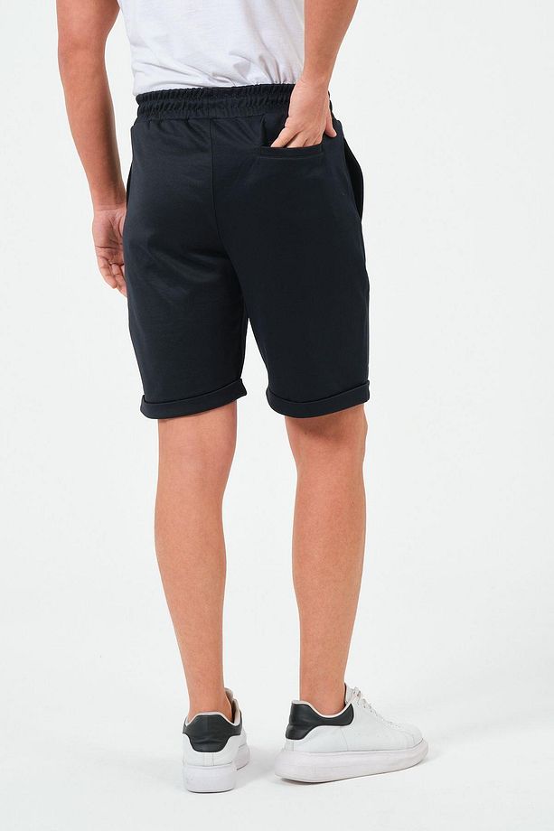 Erkek Düz Renk Regular Fit Bermuda Şort - 4