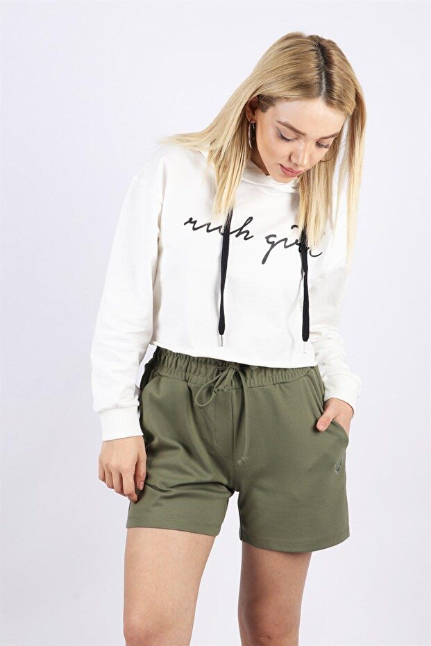 Rich Kadın Cepli Örme Şort - 2