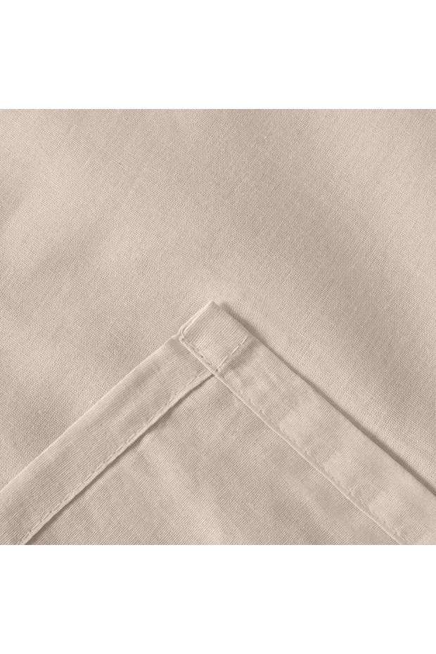 Soft Basic Single Flat Edge Bed Sheet - Beige - 160X240 cm - 3