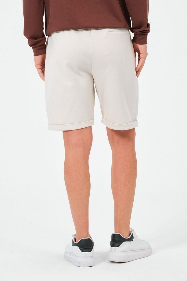 Erkek Düz Renk Regular Fit Bermuda Şort - 2