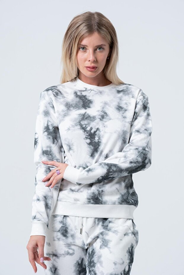 Kadın Batik Sweatshirt - 1