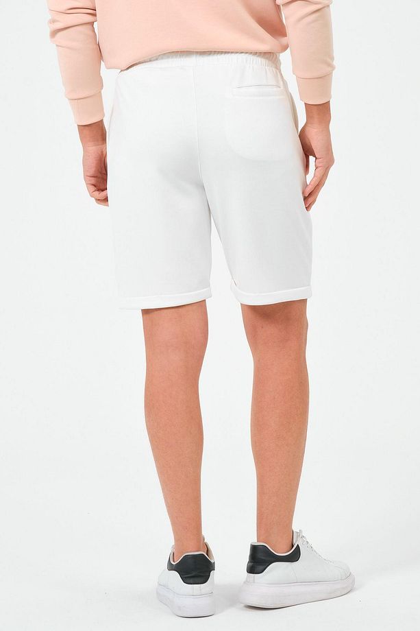 Erkek Düz Renk Regular Fit Bermuda Şort - 3