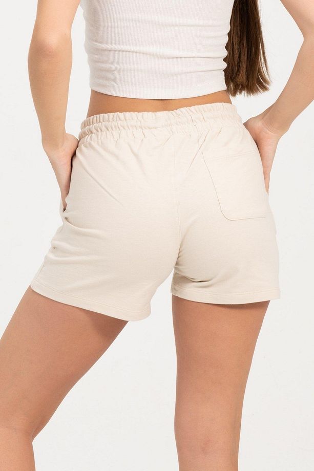 Kadın Bej Şort Mini Spor Şort - 8