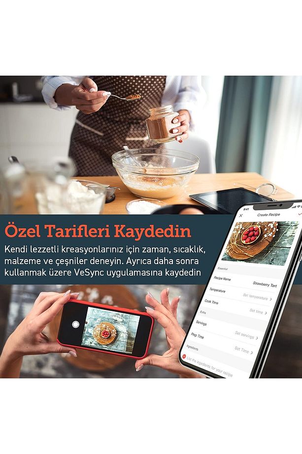 Cs158-af Akıllı Wifi Uygulama Kontrollü Sıcak Hava Fritözü 5.5 Litre Xxl - 4