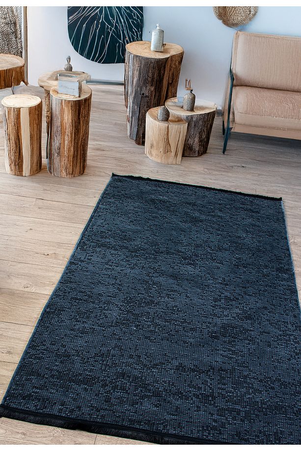 Antrasit Şönil Kilim Salon Oturma Çocuk Odası Hasır Sisal Yolluk Dokuma Makine Halısı Mutfak - 2