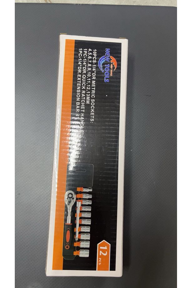 Çok Kullanışlı Pratik 12 Parça 1/4 Lokma Seti Standlı Cırcır Set Kaliteli Lokma Anahtar Takımı - 1