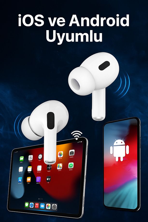 2.nesil Pro Bluetooth Kulaklık,kablosuz Kulaklık Ios Android Uyumlu Ooccmi Ge Kılıf Hediyeli - 3