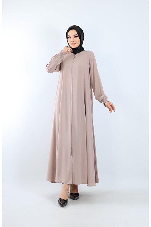 Mevlana Handle Ribbed Medina Silk Summer Ferace