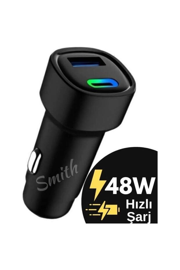 48W araç çakmaklık hızlı şarj (PD 30waat) Uyumlu   (USB 18Waat) 12/24V (Type-C giriş çıkış ) - 5