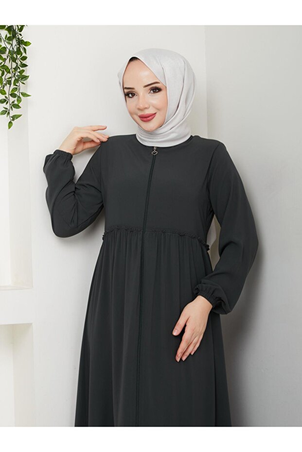 Hajj and Umrah Drawstring Detailed Medina Silk Ferace
