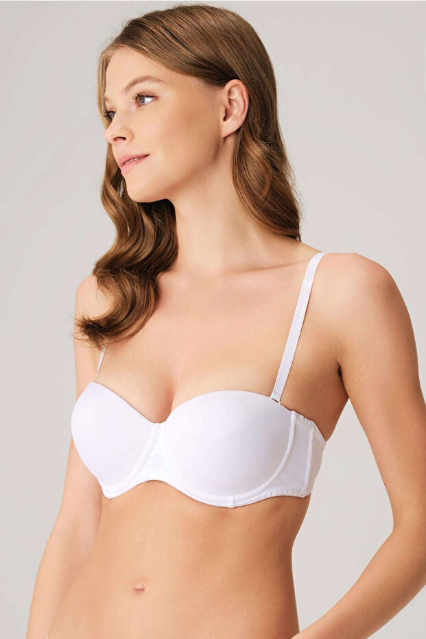 حمالة صدر بدون حمالات مع سلك داخلي، حشوة، أشرطة قابلة للإزالة - 1