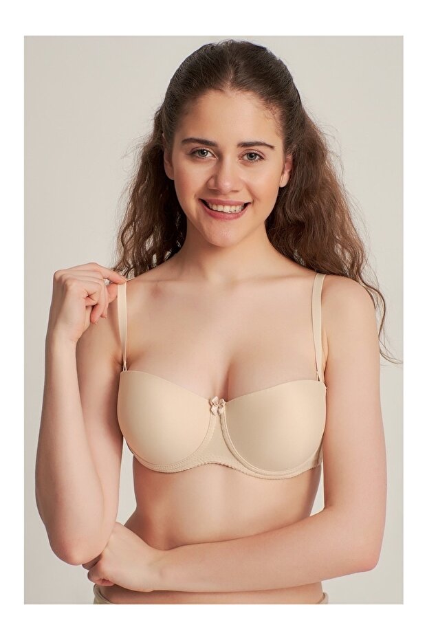 حمالة صدر بدون حمالات مع سلك داخلي، حشوة، أشرطة قابلة للإزالة - 1