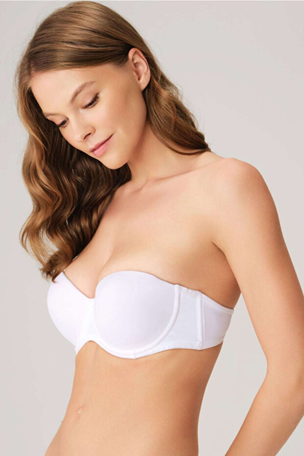 حمالة صدر بدون حمالات مع سلك داخلي، حشوة، أشرطة قابلة للإزالة - 2