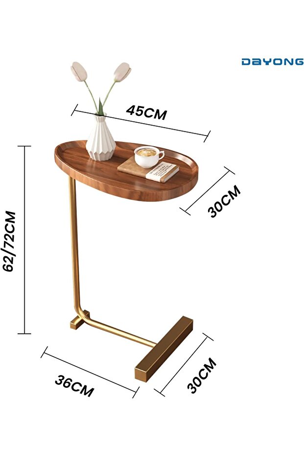 طاولة جانبية بتصميم إبداعي عصري، طاولة جانبية للأريكة، الزاوية، بجانب السرير، طاولة قهوة للمساحات الصغيرة - 3