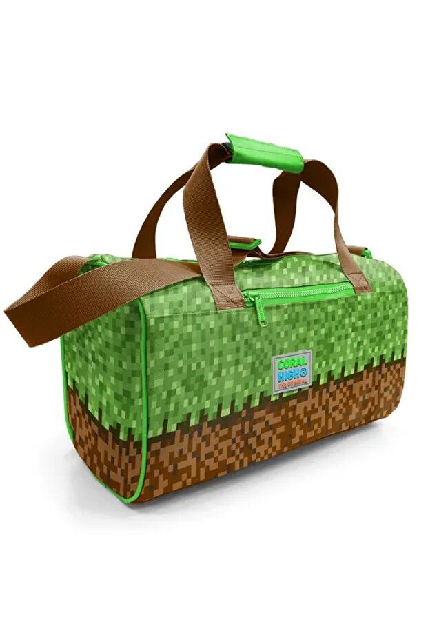 Green Brown High Craft Patterned Sports Bag 27523